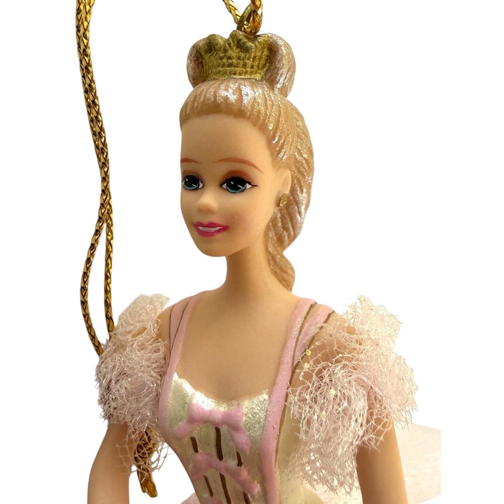 Barbie Ornament Sugar Plum Fairy Avon in Box 1997 Blonde New in Box Pink Dress - Picture 13 of 13